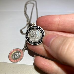 St Christopher Surfer Necklace
